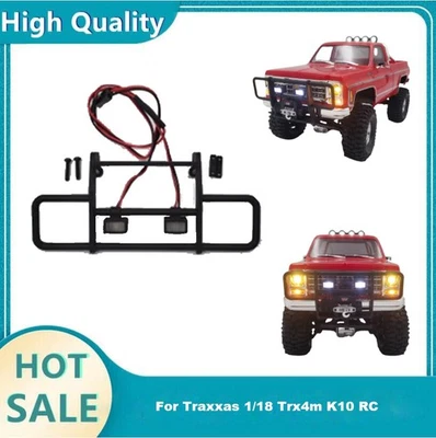 Front Bumper Nylon Front Bar With Led Light For Traxxas 1/18 Trx4m K10 RC SUK - Image 1 of 4