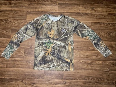 Realtree Edge Camo Shirt Men’s S No Fly Zone Stretch Silky Long Sleeve Hunting  - Image 1 of 4