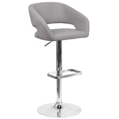 Flash Furniture Fabric Adjustable Bar Stool in Gray - Image 1 of 4