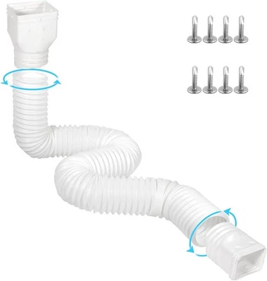 11.5ft Long Gutter Downspout Extensions Flexible, Drain Downspout Extender, Down - Image 1 of 4