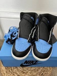 Nike Men’s Size 11.5 Air Jordan 1 Retro OG High Top Blue Black Lace Up With Box - Picture 1 of 12