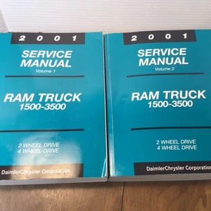 2001 Ram Truck 1500-3500 service manuals Volumes 1&2 - Foto 1 di 6