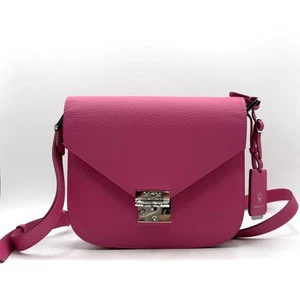 975 $ MCM Patricia Sugar rosa Leder Crossbody Schultertasche MWS9APA15QS001 d - Bild 1 von 7