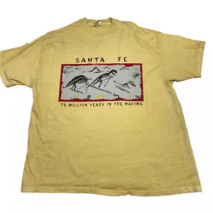 Vintage Hanes Santa Fe New Mexico Dinosaurier Knochen verblasst Grafik T-Shirt Retro Herren Gr. XXL - Bild 1 von 9