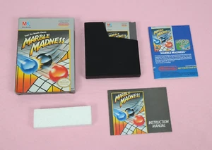 Nintendo NES Marble Madness w/Box 1988 MB Milton Bradley Working - Picture 1 of 19
