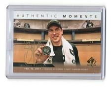 2017 18 SP Authentic Moments SIDNEY CROSBY Signed Auto 1000 points Gold SSP 10 ?