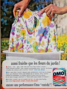 PUBLICITÉ DE PRESSE 1964 LESSIVE OMO AUSSI FRAICHE QUE LES FLEURS DU JARDIN - Picture 1 of 1