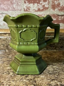 Vintage Royal Haeger Peasant Green Pillar Candle Holder W/Handle Pedestal USA ✅ - Picture 1 of 9