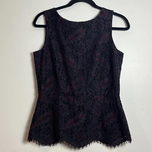 Neu mit Etikett Brooks Brothers schwarz & rot Spitzentop Gr. 8 ruhig Luxus adrette elegante Bluse - Bild 1 von 7