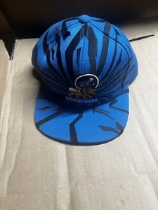 Detroit Lions Snapback Hat With Vintage Logo Mitchell And Ness - Picture 1 of 7