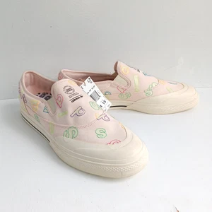 Adidas Nizza RF Slip-On Sneakers Men's Size 14 Q47349 Pink  Allover Letters NEW! - Picture 1 of 10