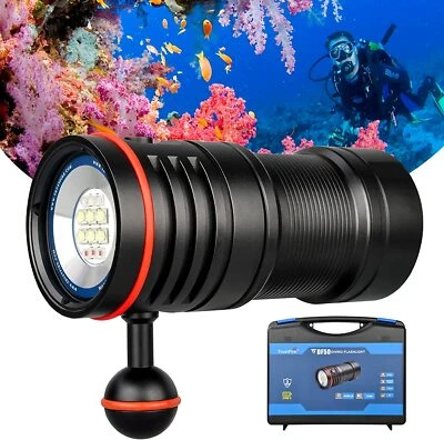 TrustFire DF50 Kit Antorcha De submarinismo Linterna de Buceo Recargable 6500LM - Imagen 1 de 4