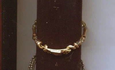 ALEX & ANI abstract gold & crystal wrap bracelet vintage 66 - Image 1 of 2