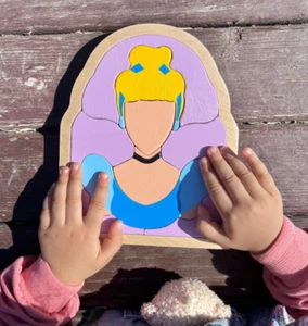 Princess Giant Wooden Puzzle -Handmade,Safe, and Educational Toy for Kids 3+ - Picture 1 of 7