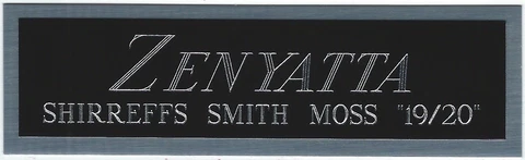ZENYATTA NAMEPLATE FOR AUTOGRAPHED SIGNED SHOES PROGRAM PHOTO SILKS Cover