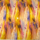 "Astro" An Other Worldly Abstract Print in Gold & Purple Cotton, Per 1/2 Yd