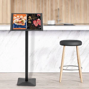 3.77FT Heavy-Duty Pedestal Poster Sign Holder Floor Stand Outdoor Menu Display - Picture 1 of 26