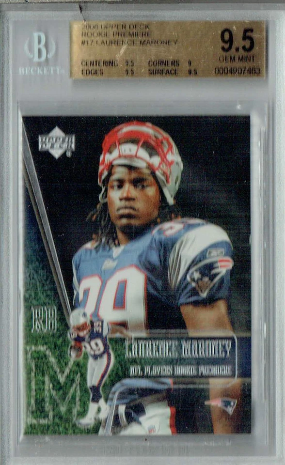 BGS 9.5 Laurence Maroney 2006 Upper Deck #17 Rookie Card Rookie Premiere - Image 1 of 1