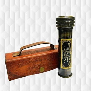Antique Kaleidoscope Brass Working Kaleidoscope Colorful Pattern Best Vintage Gi - Foto 1 di 9