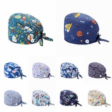 Cappello da infermiera medico cappello chirurgico cappello floreale baotou puro cotone fibbia stampa Regno Unito