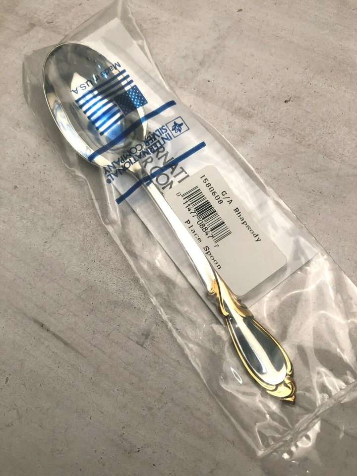 Golden Rhapsody by International Sterling Place/ Oval Soup Spoon 6 5/8",  NEW - Image 1 of 1