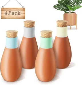 Plant Watering Globes 4 Pack Terracotta Pots Self Watering Pots Slow Release O - Picture 1 of 9