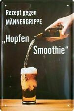 Blechschild Bier Hopfen Smoothie Bar Werkstatt Deko Vintage Retro Männergrippe