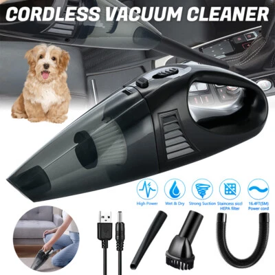6-in-1 Upgrade Car Vacuum Cleaner Air Blower Wireless Handheld 12v Rechargeable - Image 1 of 4