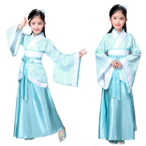 Kids Girls Princess dress fairy traditional Chinese Hanfu tang dynasty dresses - Picture 1 of 11