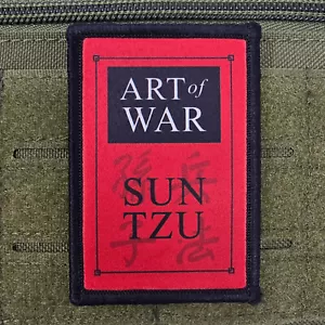 Art Of War Patch Moral Tactical Military Army USA Flag Hook & Loop 2x3 - Picture 1 of 8