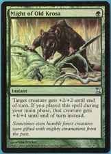 Might of Old Krosa FOIL Time Spiral PLD Green Uncommon CARD (139277) ABUGames