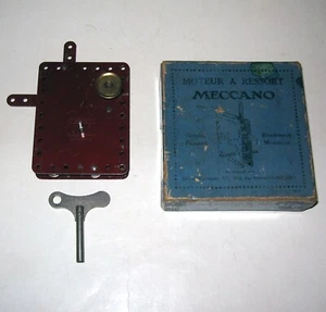 MECCANO MOTOR 1A MECHANISCHE SCHLÜSSELFEDER, CLOCKWORK ENGINE + BOX, BOXED ca 1935 - Bild 1 von 4