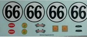 Repro 1/24 Cox Chaparral 2E RTR #66 Waterslide Decal Set - Picture 1 of 1