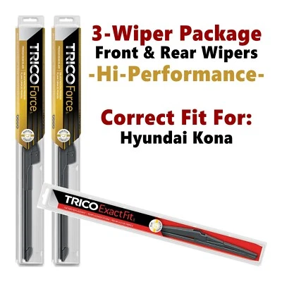 Wipers 3-pk Hi-Performance fits 2018+ Hyundai Kona 25260/160/11A Foto 1 de 4