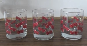 Smiling Cherries Juice Glasses, Summer Glassware, Cherry, Fruit, Cocktails - Picture 1 of 3