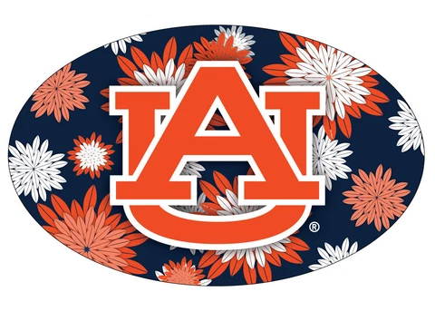 AUBURN OVAL FLORAL DESIGN MAGNET-AUBURN TIGERS CAR MAGNET-NEW FOR 2016! Cover