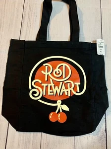 Rod Stewart Travel Beach Bag Carry All Tote Bag Black Red New Vintage 2000s - Picture 1 of 8