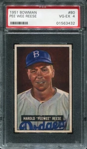 PSA 4 VG-EX 1951 BOWMAN PEE WEE REESE #80 DODGERS HOF 63432 SDB2 - Picture 1 of 1