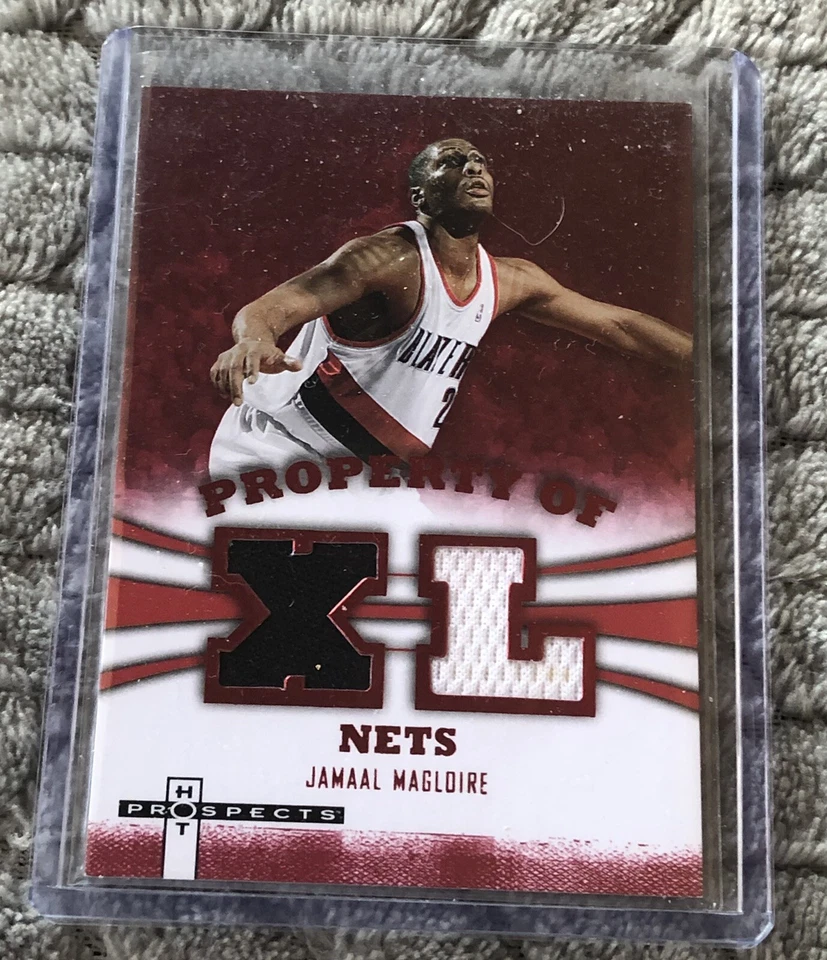 2007-08 Fleer Hot Prospects Property of Nets #JM Jamaal Magloire Jersey /25 A07 - Image 1 of 3