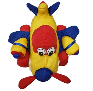 Trendmasters Nylon Plush Plane Works Moves Walks Walking Stuffed Airplane 1994 - Picture 1 of 18