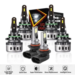6000k LED Headlight High-Low + Fog Light Bulbs Kit For 2003-2005 Toyota 4Runner - Picture 1 of 13