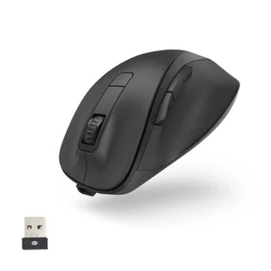 Hama Ergonomic Mouse (Wireless Mouse, 6 Buttons, 2.4 GHz, BlueWave, 800/1200/160 - Picture 1 of 9