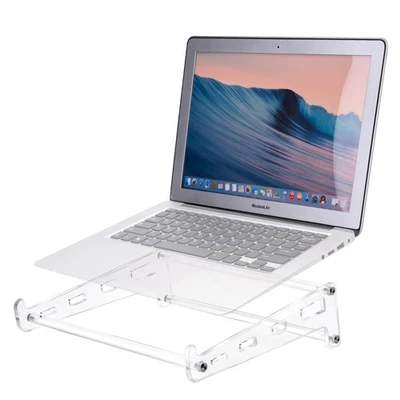 Acrylic Laptop Stand for Desk Clear Ventilated Computer Holder for Ergonomic - Image 1 of 4