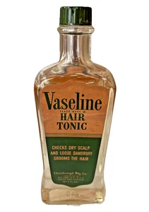 NOS VINTAGE VASELINE HAARTONIKUM 6 OZ FLASCHE CHESEBROUGH MFG CO selten voll! USA - Bild 1 von 8