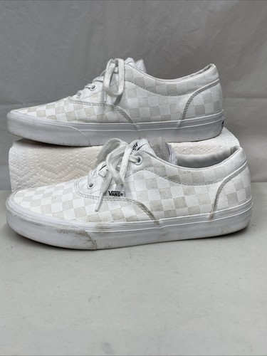 Scarpe Vans Off The Wall bianche a scacchi tela stringate sneaker donna ballerine 10