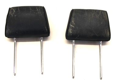BMW OEM E30 85-87 PACIFIC BLUE LEATHER SPORT SEAT HEADREST LEFT & RIGHT SET - Image 1 of 4