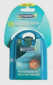 AstroPlast Cold Sore Plasters - Ultra Thin 15 Clear Patch for Your Lip X 2 Pack - Picture 1 of 1