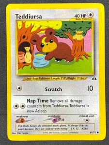 Pokémon Teddiursa 65/75 N2 Neo Discovery Unlimited casi nuevo - Imagen 1 de 2