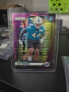 2024 Panini Prizm - Chop Robinson Purple Pulsar - #319 Miami Dolphins Rookie - Foto 1 di 2