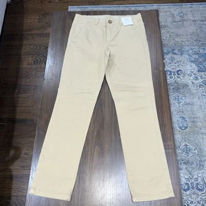 Arizona Boys  Dress Pant Safari Khaki Flex Chino Straight  Size 12 Reg  New! - Picture 1 of 13